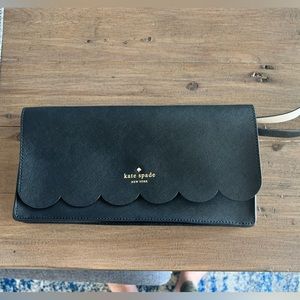Kate spade black clutch and wristlet combo